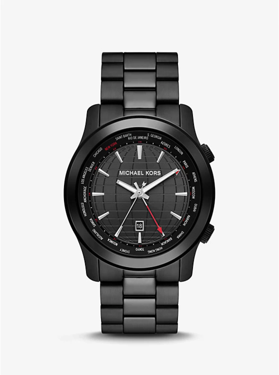 Michael Kors Men's Oversized Black Runway Watch - Bold Luxury Timepiece