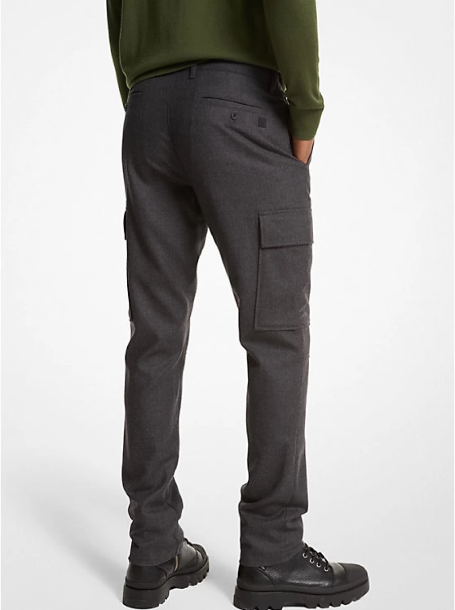 Michael Kors Men's Stretch Wool Flannel Cargo Pants for Comfort & Style