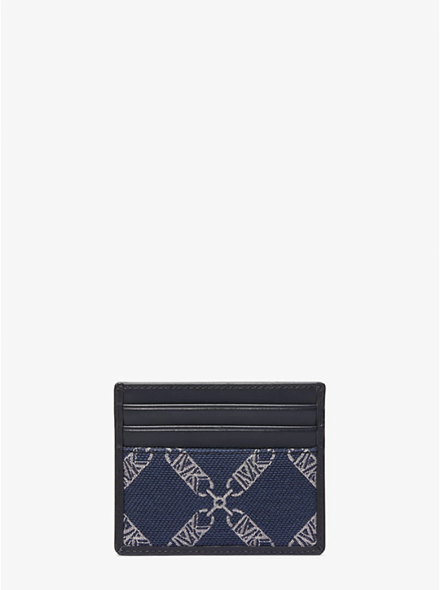 Michael Kors Men's Large Hudson Jacquard Card Holder with Empire Logo
