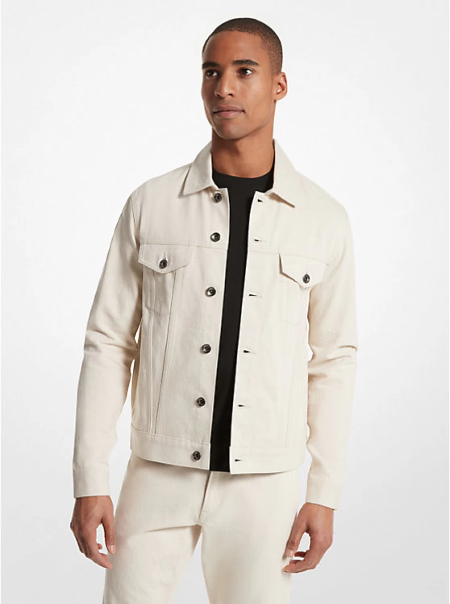 Michael Kors Men's Cotton Blend Trucker Jacket - Classic Denim Style for Men