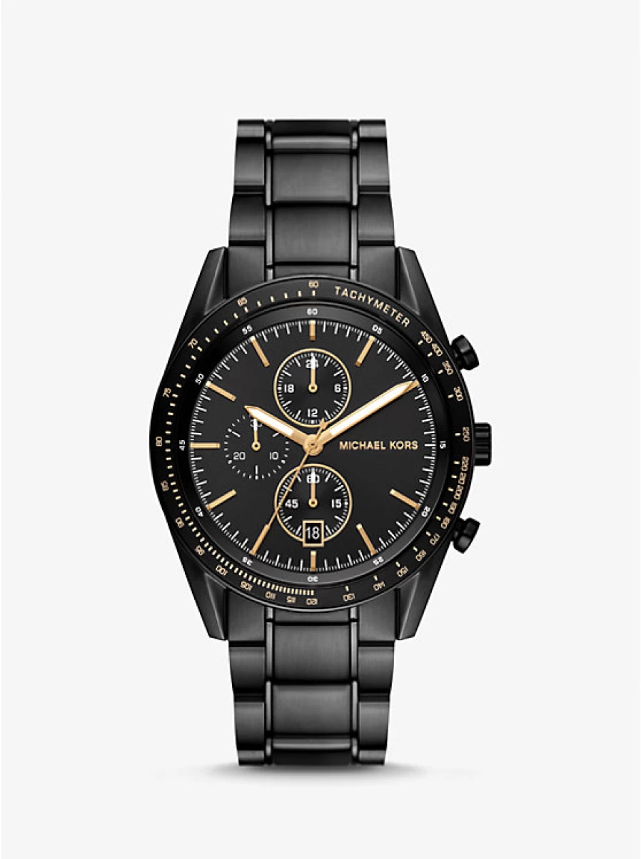 Michael Kors Men's Black Oversized Accelerator Chronograph Watch