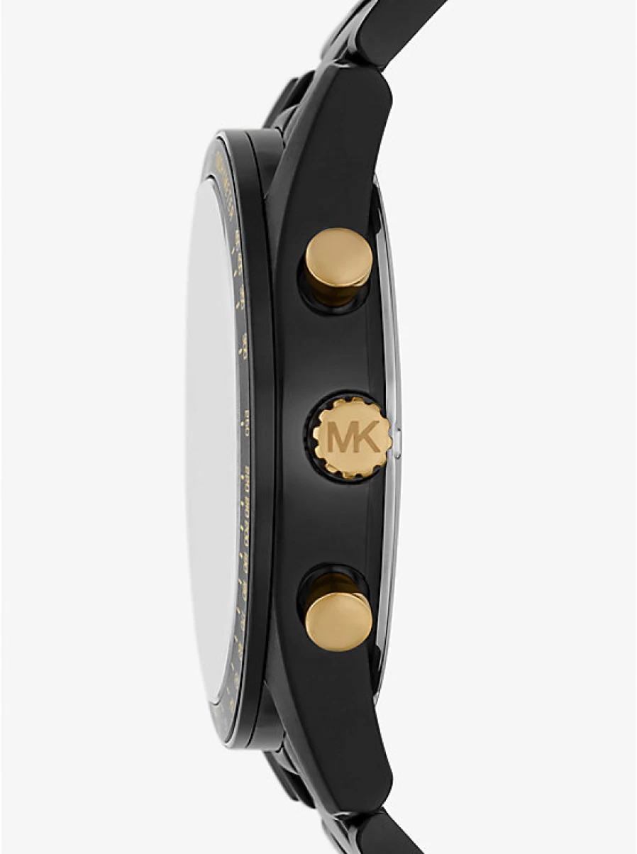 Michael Kors Men's Black Oversized Accelerator Chronograph Watch