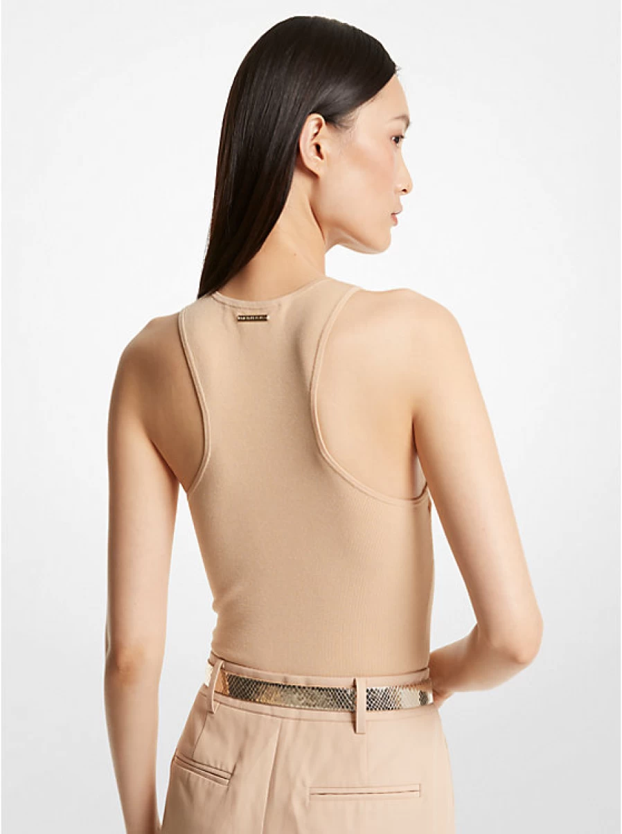 Michael Kors Women's Stretchy Ribbed Knit Racerback Tank Top Combination