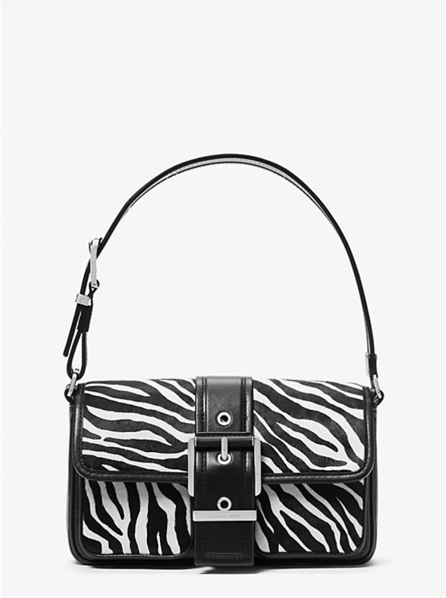 Michael Kors Women's Colby Medium Shoulder Bag in Zebra Print Calf Hair