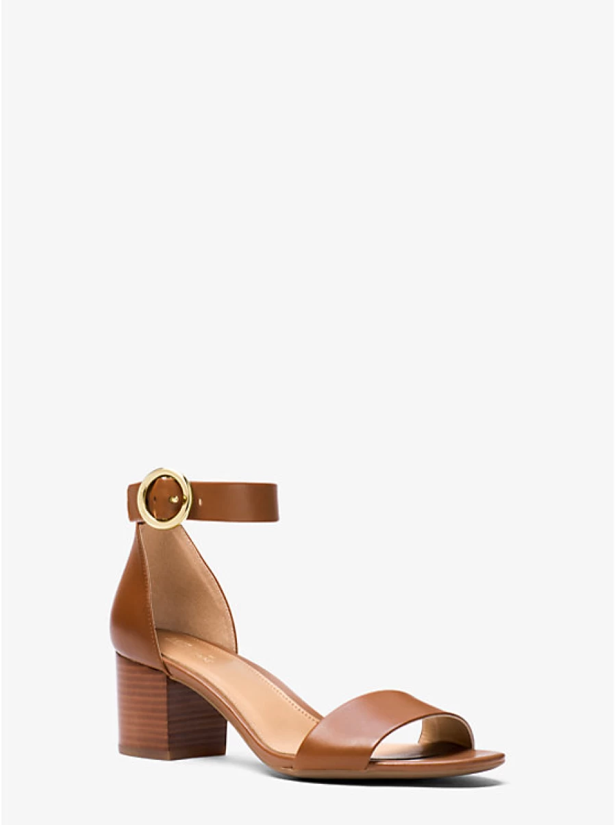 Michael Kors Women's Lena Leather Sandals – Stylish Comfort for Everyday Wear