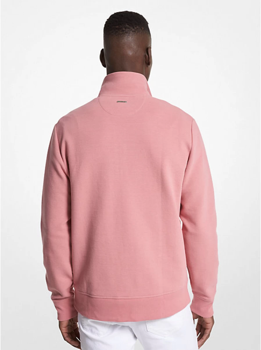 Michael Kors Men's Long-Sleeve Cotton-Blend Half-Zip Sweater