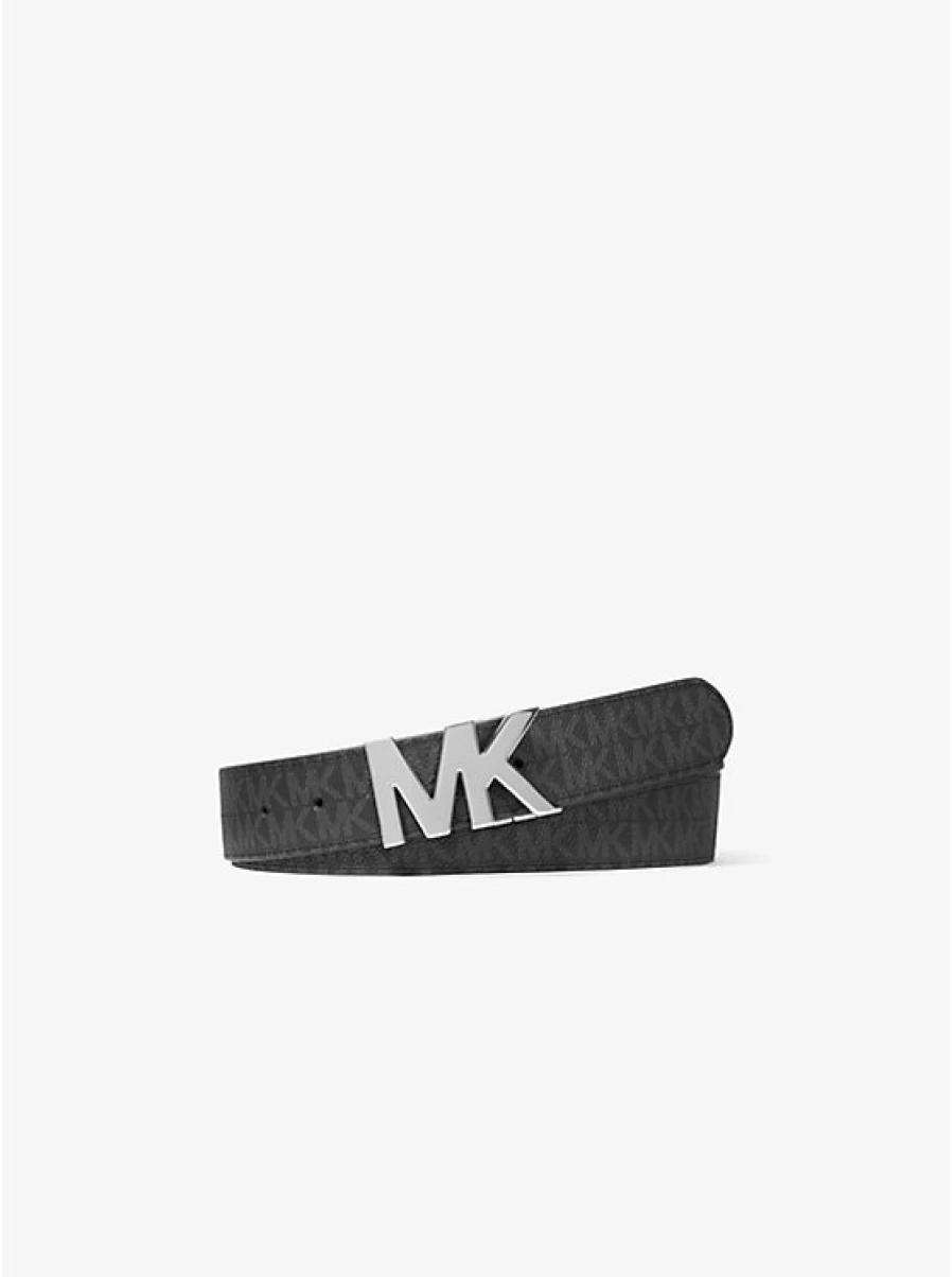 Michael Kors Reversible Men's Belt with Logo for Waist - Double-Sided Designer Strap