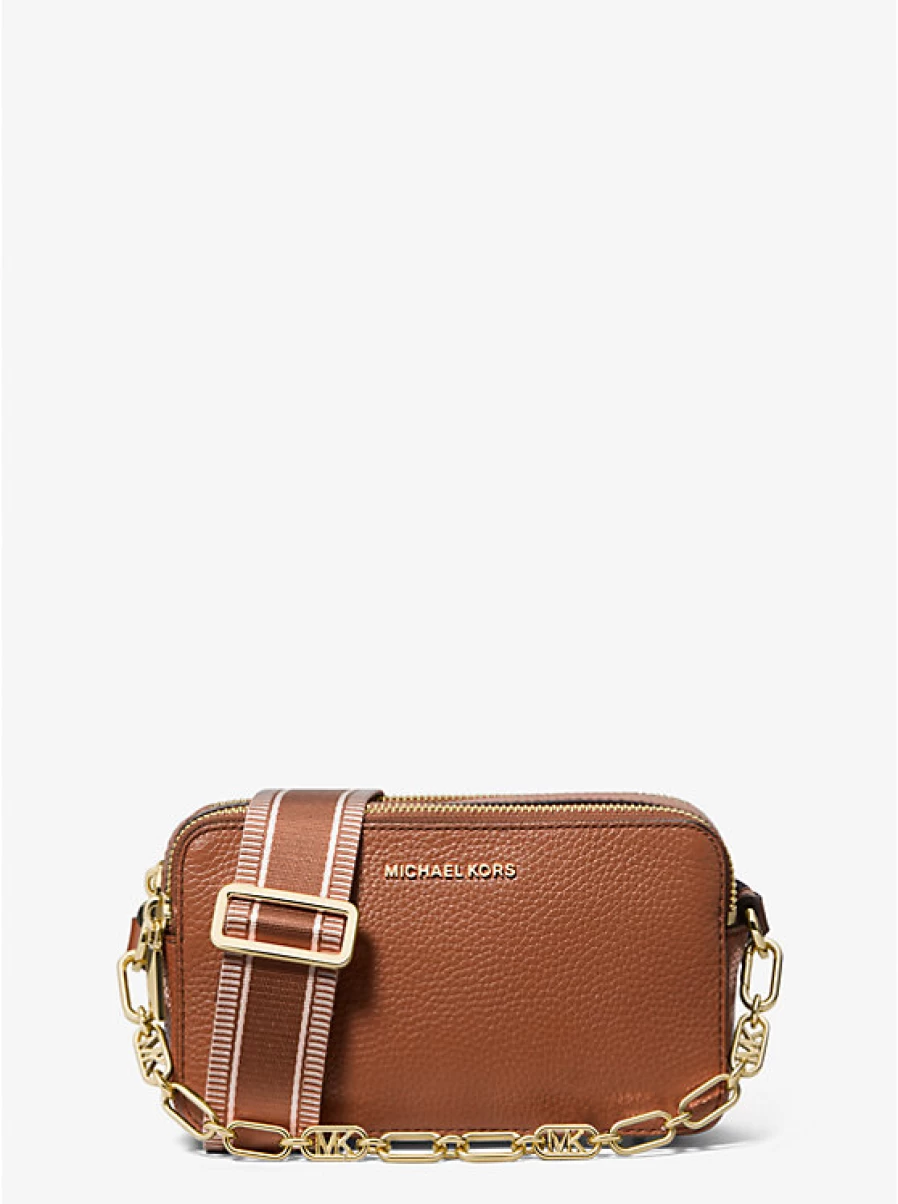 Michael Kors Women's Small Jet Set Grain Leather Camera Bag with Double Zipper