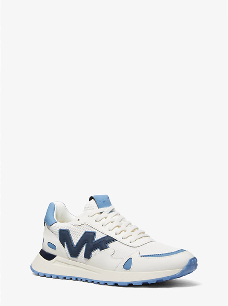 Michael Kors Men's Miles Leather and Mesh Sneakers - Stylish Comfort Trainers