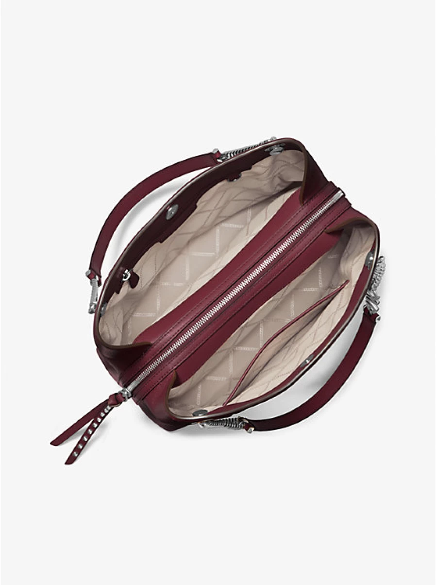 Michael Kors Women's Large Grained Leather Backpack with Adjustable Shoulder Strap