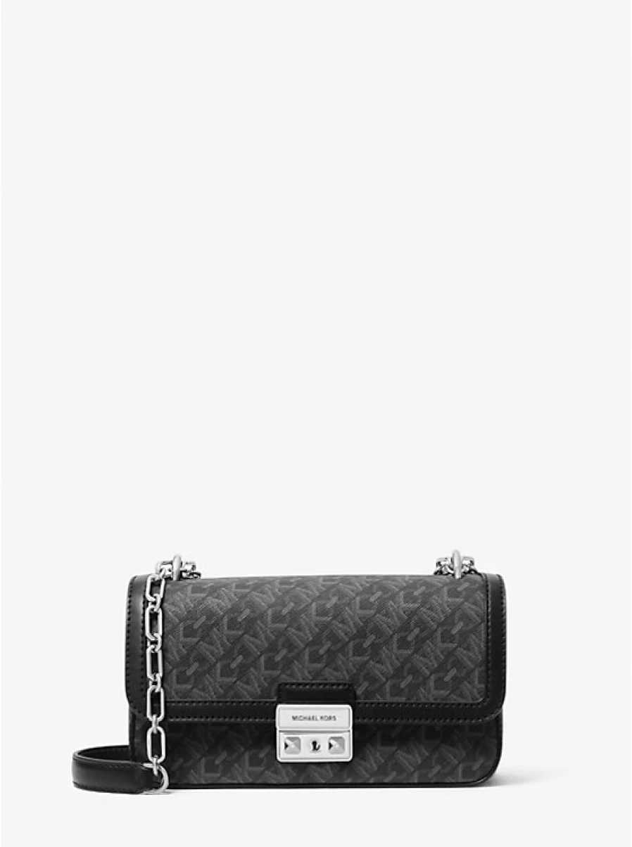 Michael Kors Women's Tribeca Signature Logo Small Shoulder Bag Empire Carry On