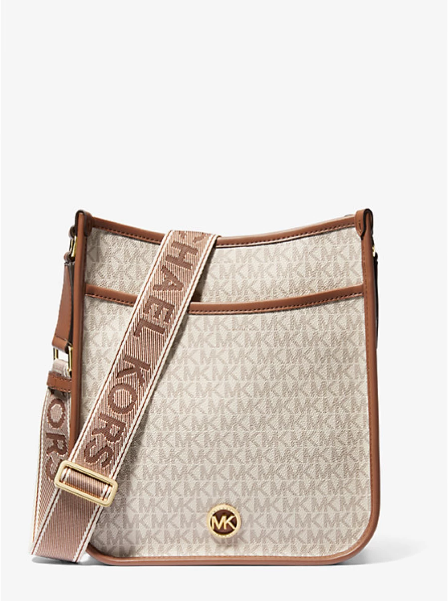 Michael Kors Women's Large Luisa Messenger Bag with Signature Logo, Stylish Crossbody Purse for Women