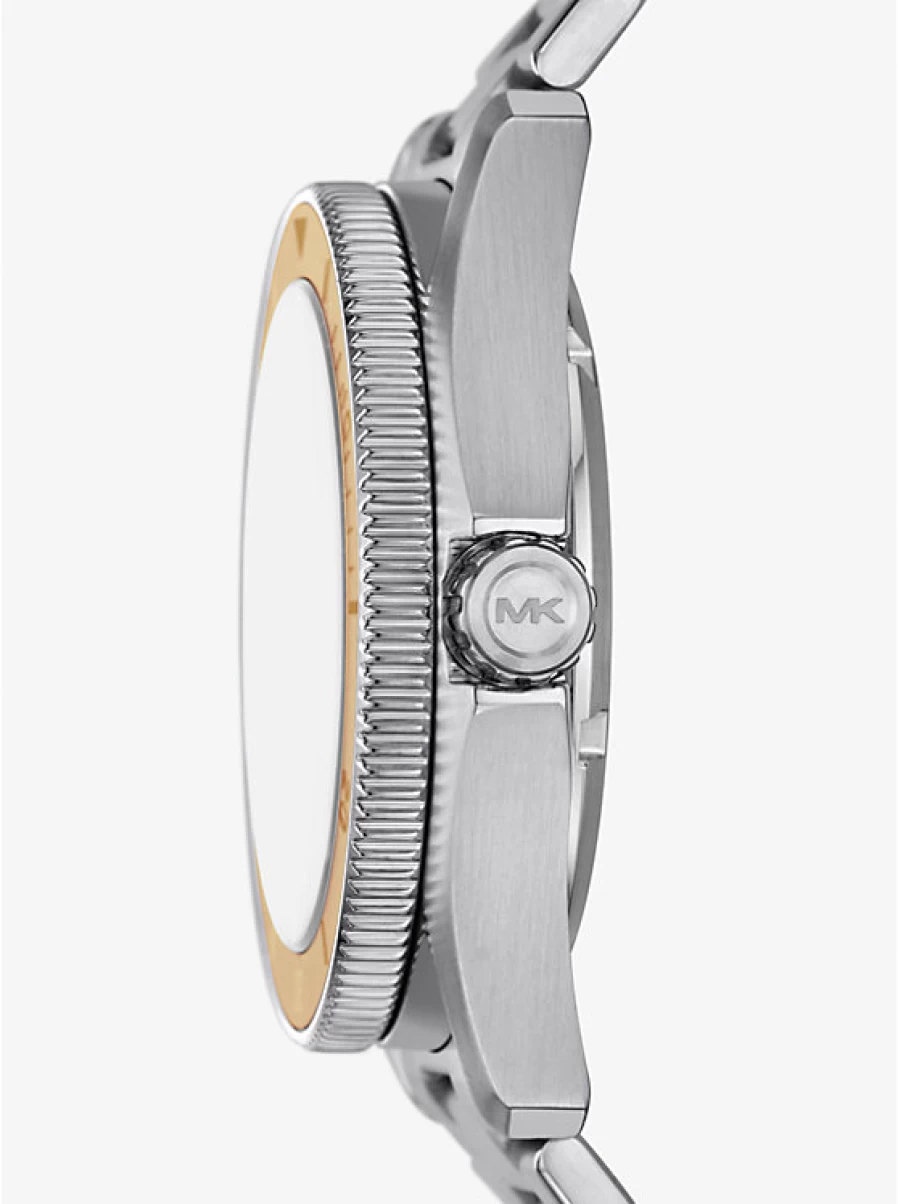 Michael Kors Men's Oversized Silver-Tone Maritime Chronograph Watch