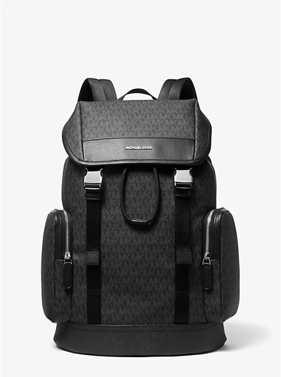 Michael Kors Hudson Men's Leather Backpack with Logo - Stylish Designer Bag for Men
