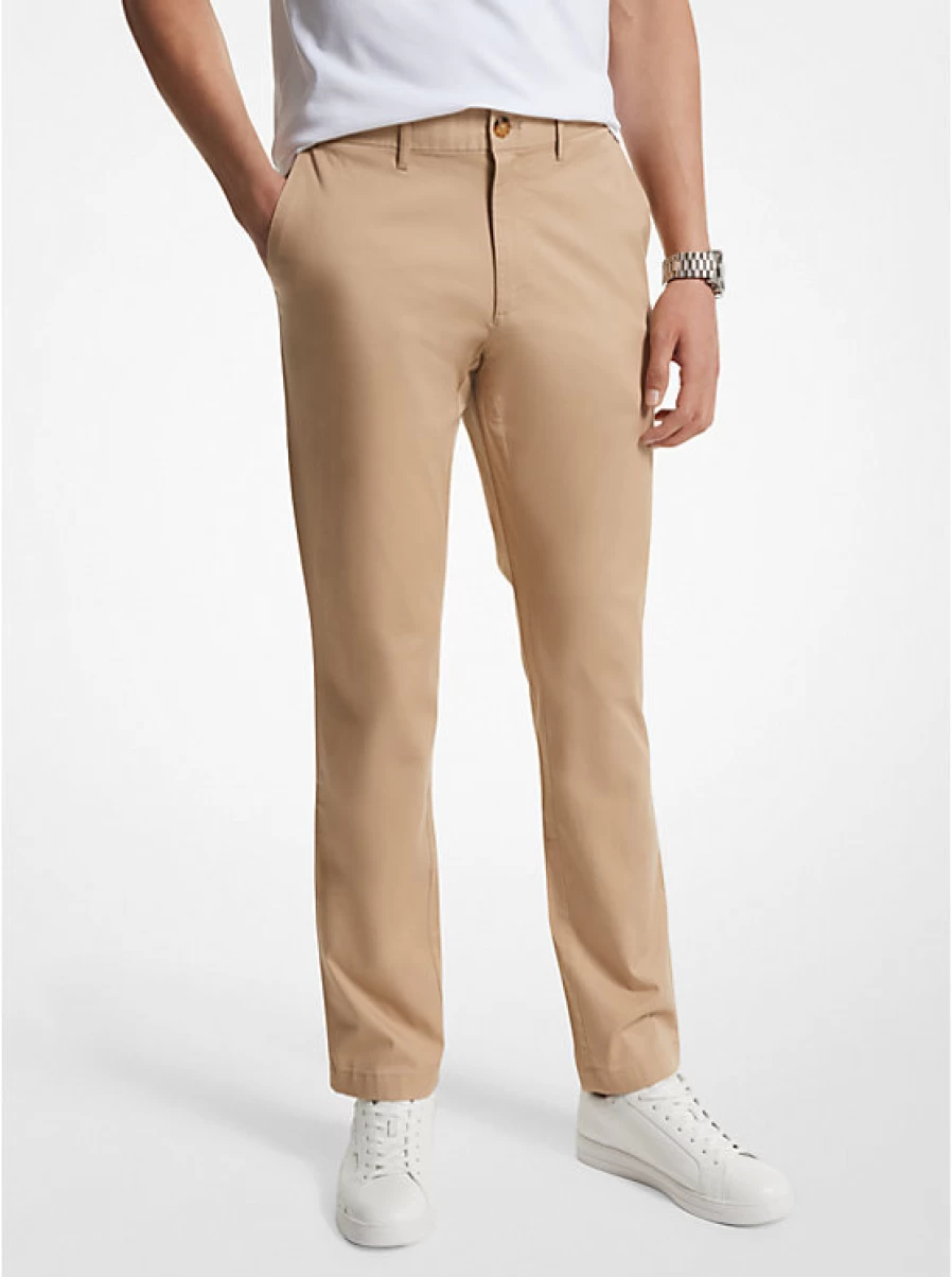 Michael Kors Men's Slim-Fit Cotton Blend Chino Pants for Comfort & Style