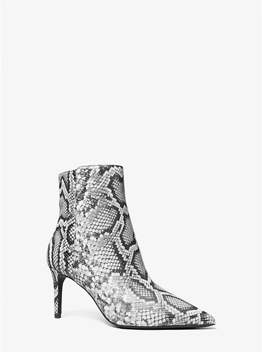 Michael Kors Women's Alina Flex Ankle Boots in Embossed Snake Print Leather
