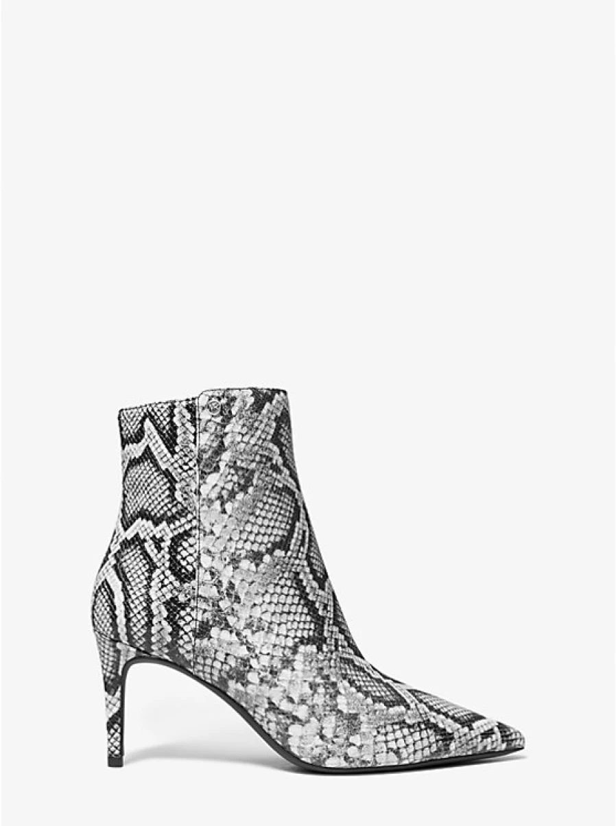 Michael Kors Women's Alina Flex Ankle Boots in Embossed Snake Print Leather