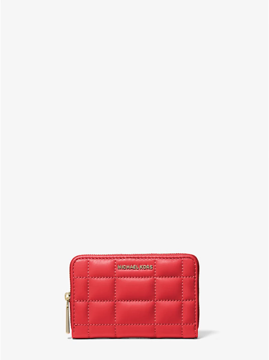 Michael Kors Women's Small Quilted Leather Wallet - Stylish & Compact Designer Billfold