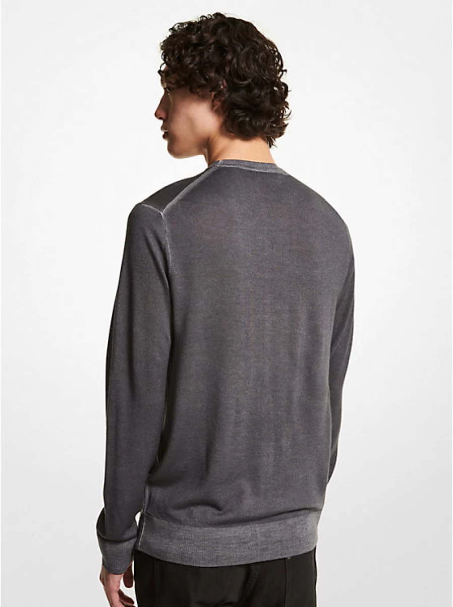 Michael Kors Men's Faded Merino Wool Sweater - Soft, Stylish & Comfortable Knitwear