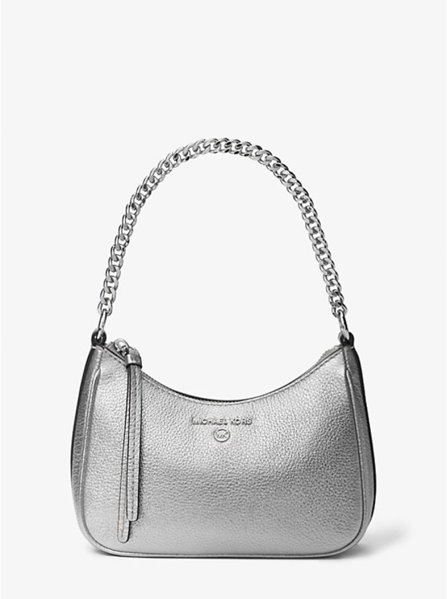 Michael Kors Women's Small Jet Set Charm Clutch in Metallic Leather - Stylish Crossbody Bag for Women