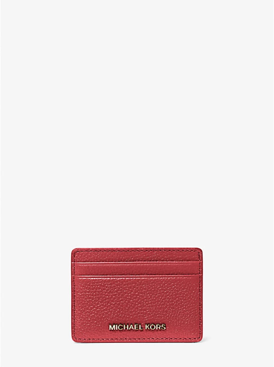 Michael Kors Women's Genuine Grained Leather Card Holder Wallet