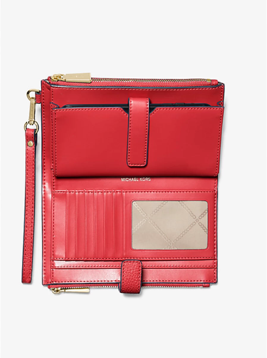 Michael Kors Women's Adele Leather Smartphone Wallet - Stylish & Functional Crossbody Bag