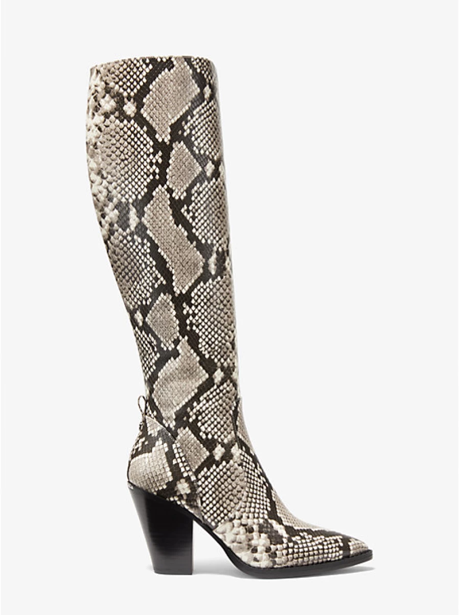 Michael Kors Women's Dover Embossed Knee Boots in Snake Pattern