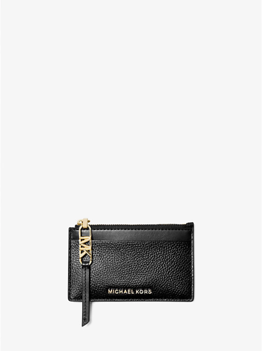Michael Kors Women's Small Grained Leather Card Case - Empire Design Compact Wallet