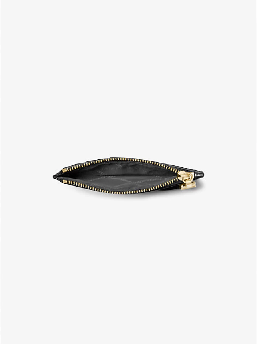 Michael Kors Women's Small Grained Leather Card Case - Empire Design Compact Wallet