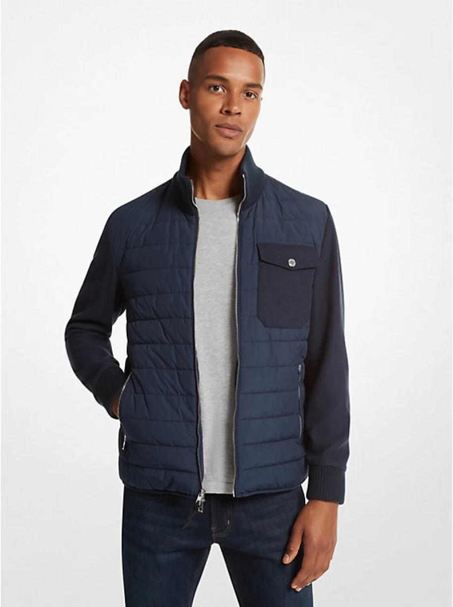 Michael Kors Men's Multi-Material Jacket for Style & Comfort