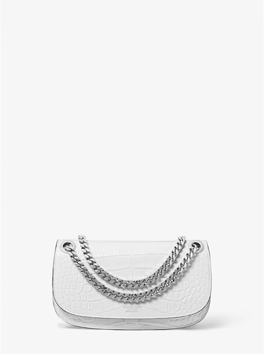 Michael Kors Women's Miniature Envelope Bag in Embossed Crocodile-Pattern Leather