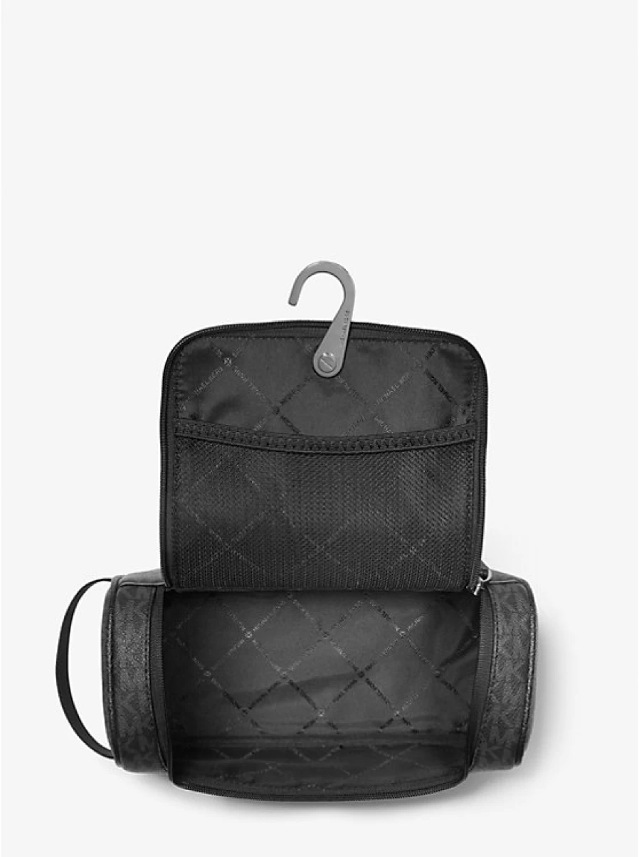 Michael Kors Cooper Leather Toiletry Bag for Men & Women - Travel Cosmetic Organizer with Logo