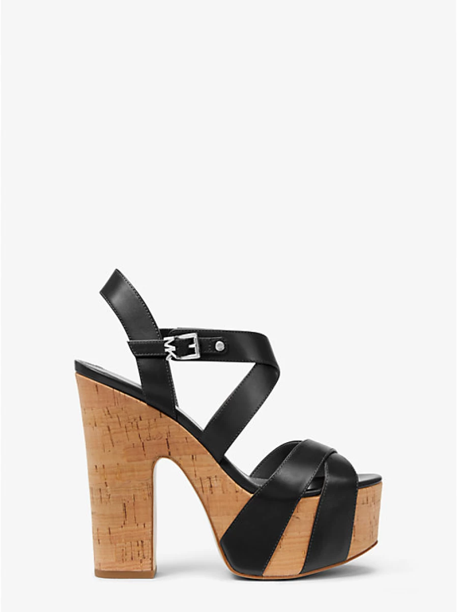 Michael Kors Women's Suki Leather Platform Sandals