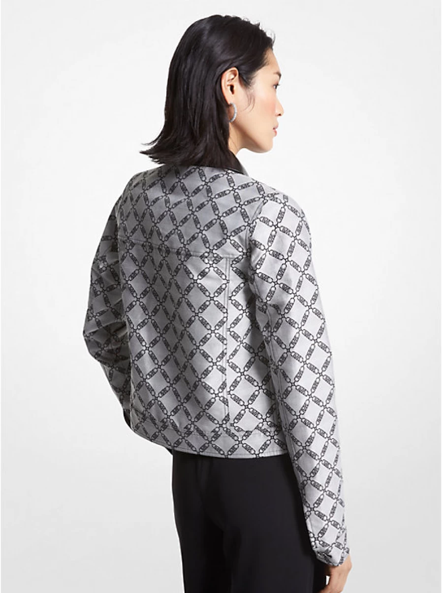 Michael Kors Women's Jacquard Jacket with Empire Logo - Stylish & Elegant Outerwear