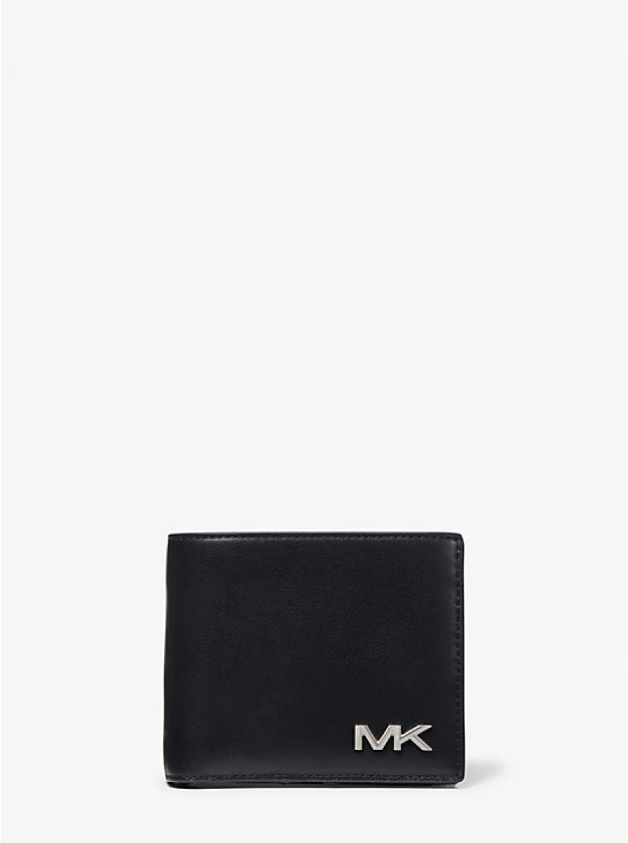 Michael Kors Varick Genuine Leather Men's Billfold Wallet with Passcase
