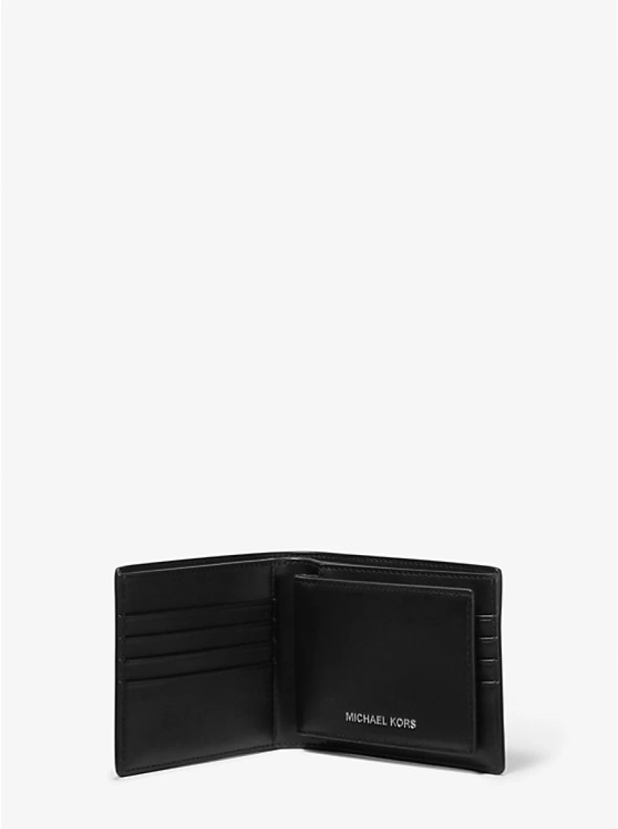Michael Kors Varick Genuine Leather Men's Billfold Wallet with Passcase
