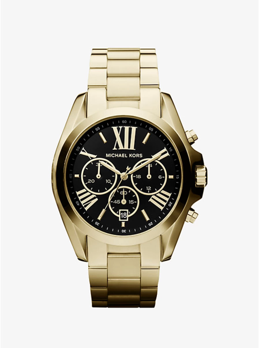 Michael Kors Women's Oversized Gold-Tone Bradshaw Luxury Watch