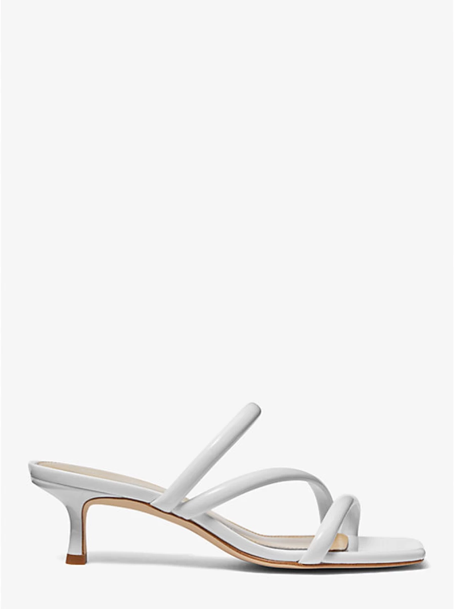 Michael Kors Women's Patent Celia Sandal with Coil Heel - Stylish Comfort for Everyday Wear