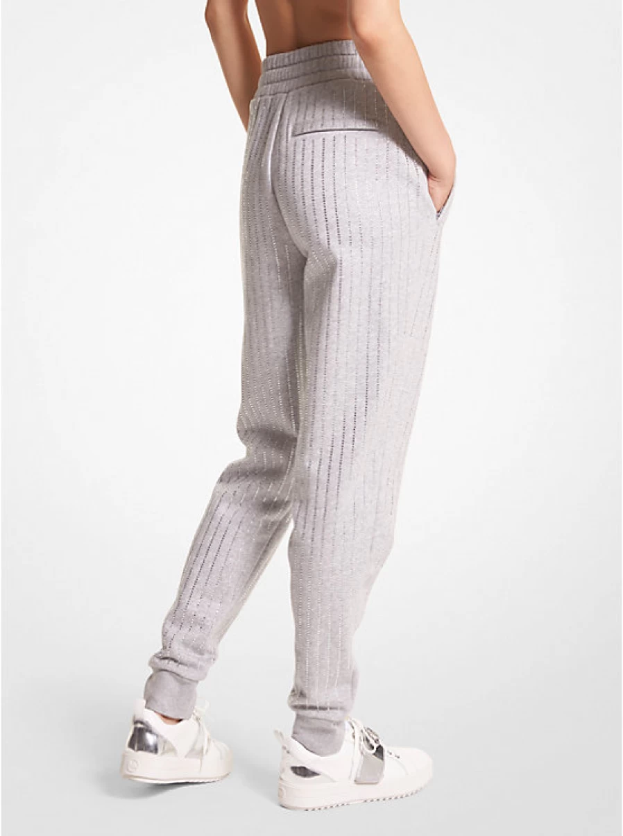 Michael Kors Women's High-Waisted Organic Cotton Blend Jogging Pants for Comfort & Style