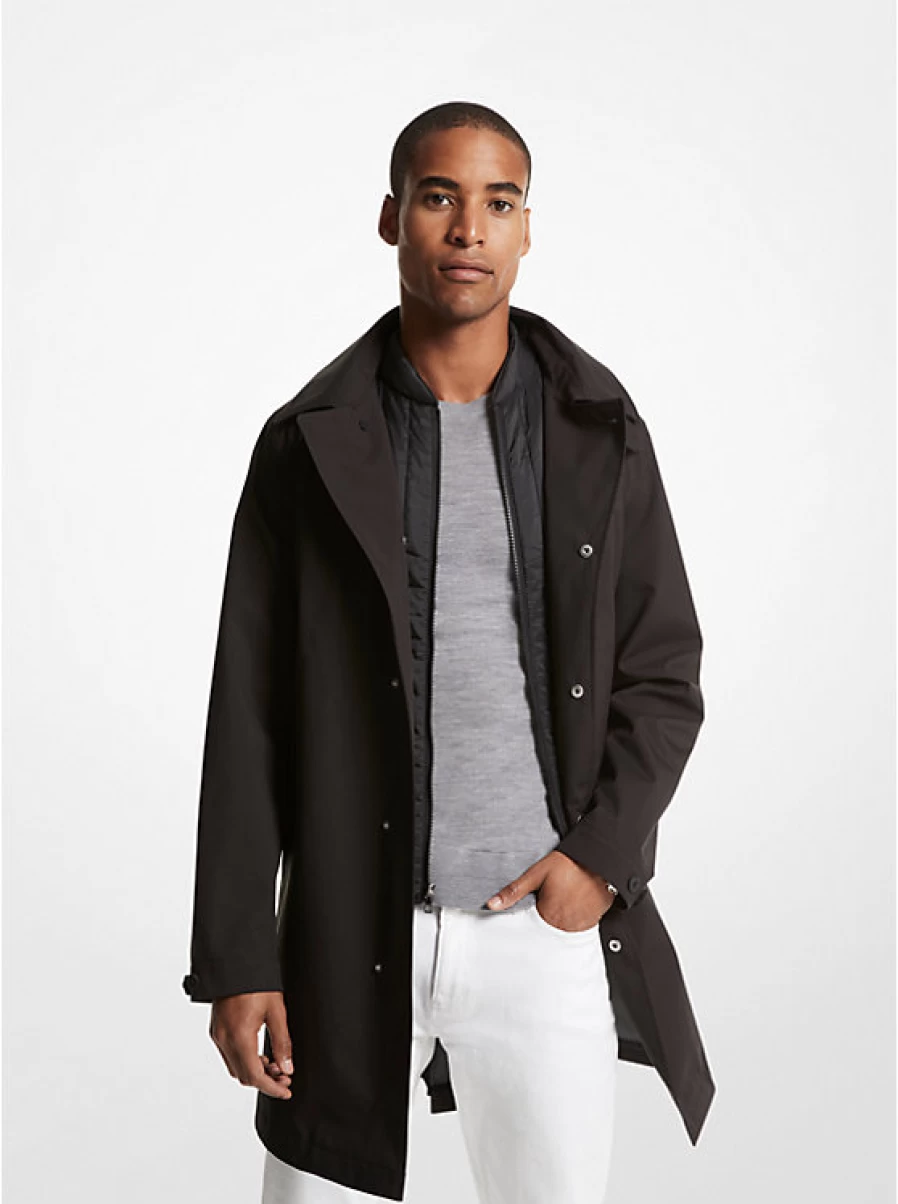 Michael Kors Mackintosh 3-In-1 Woven Coat for Men - Waterproof Outerwear Jacket