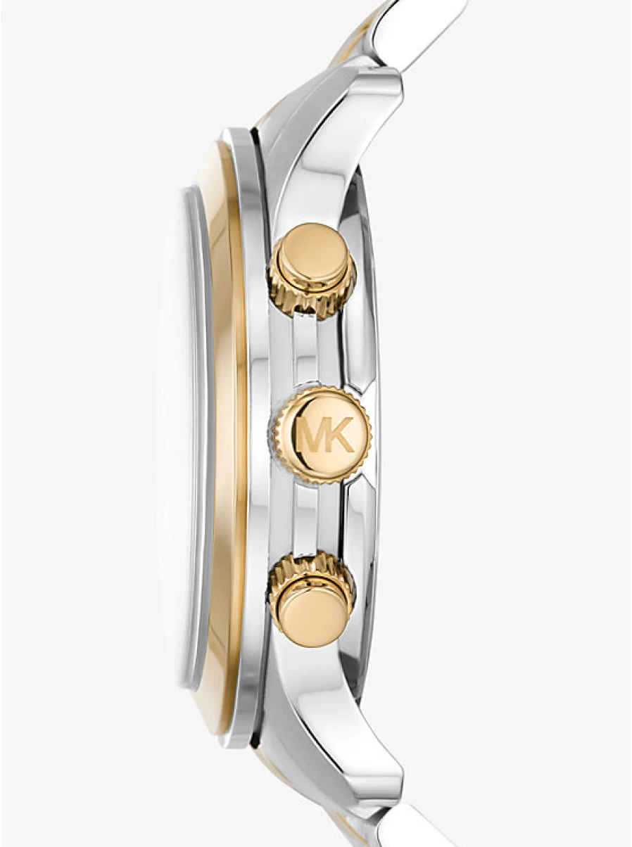 Michael Kors Men's Oversized Slim Two-Tone Stainless Steel Runway Watch
