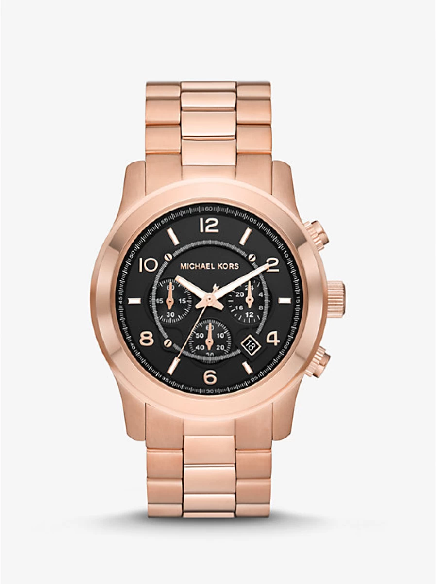 Michael Kors Men's Oversized Rose Gold Tone Runway Watch - Luxury Fashion Timepiece