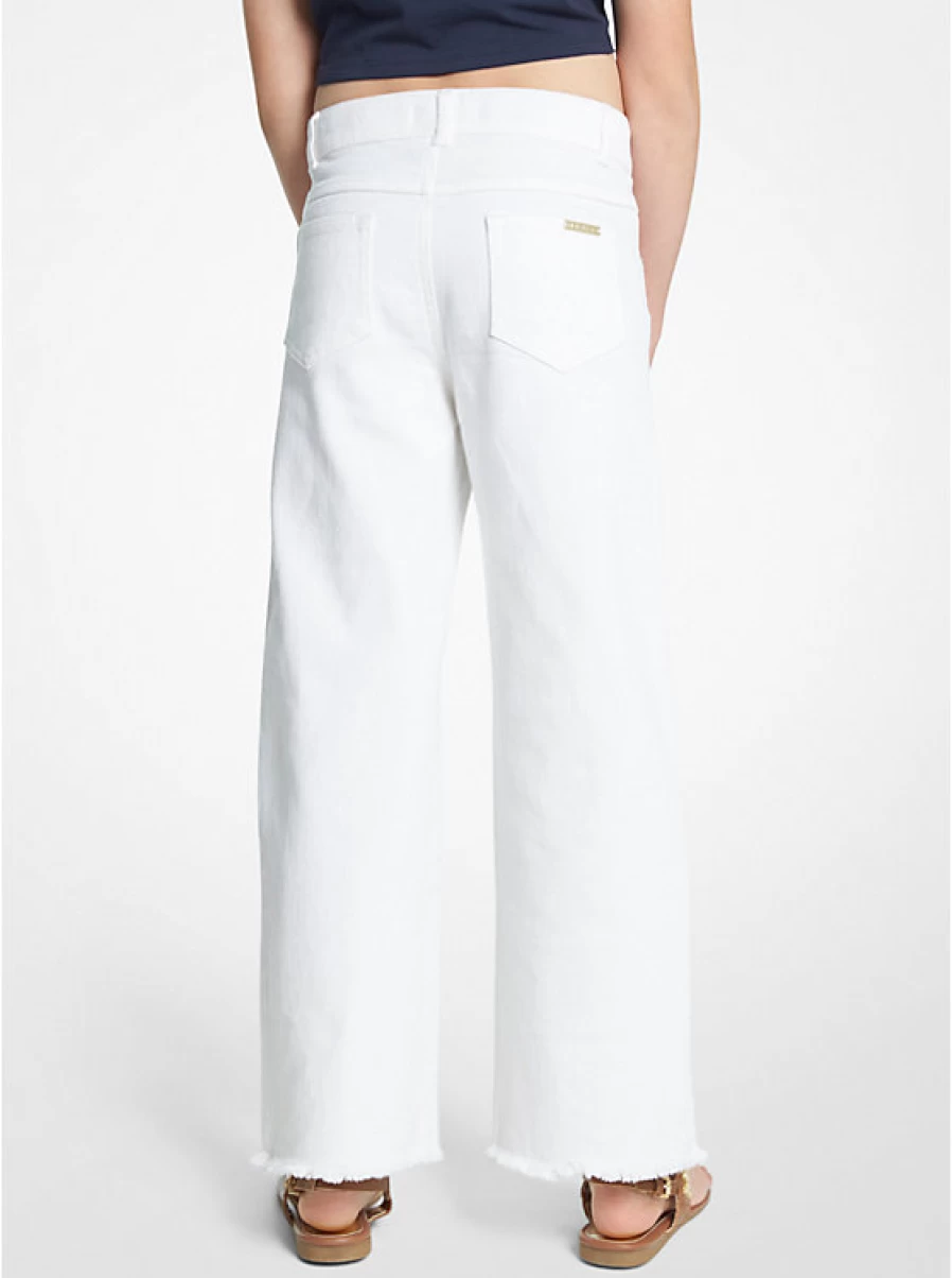 Michael Kors Kids' Stretch Denim Jeans with Embellished Chain Detail for Girls and Boys