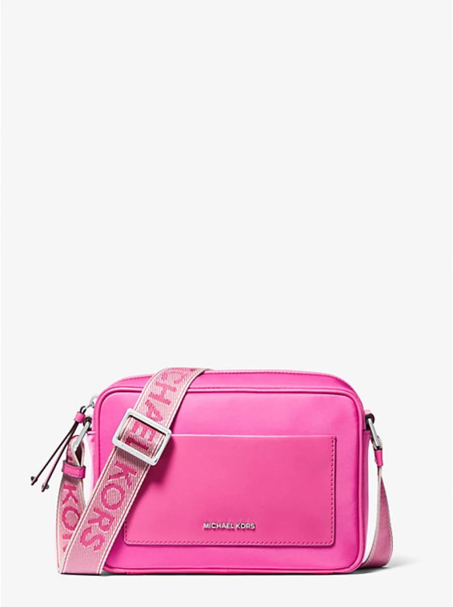 Michael Kors Large Nylon Gabardine Backpack with Adjustable Shoulder Strap for Travel & Everyday Use