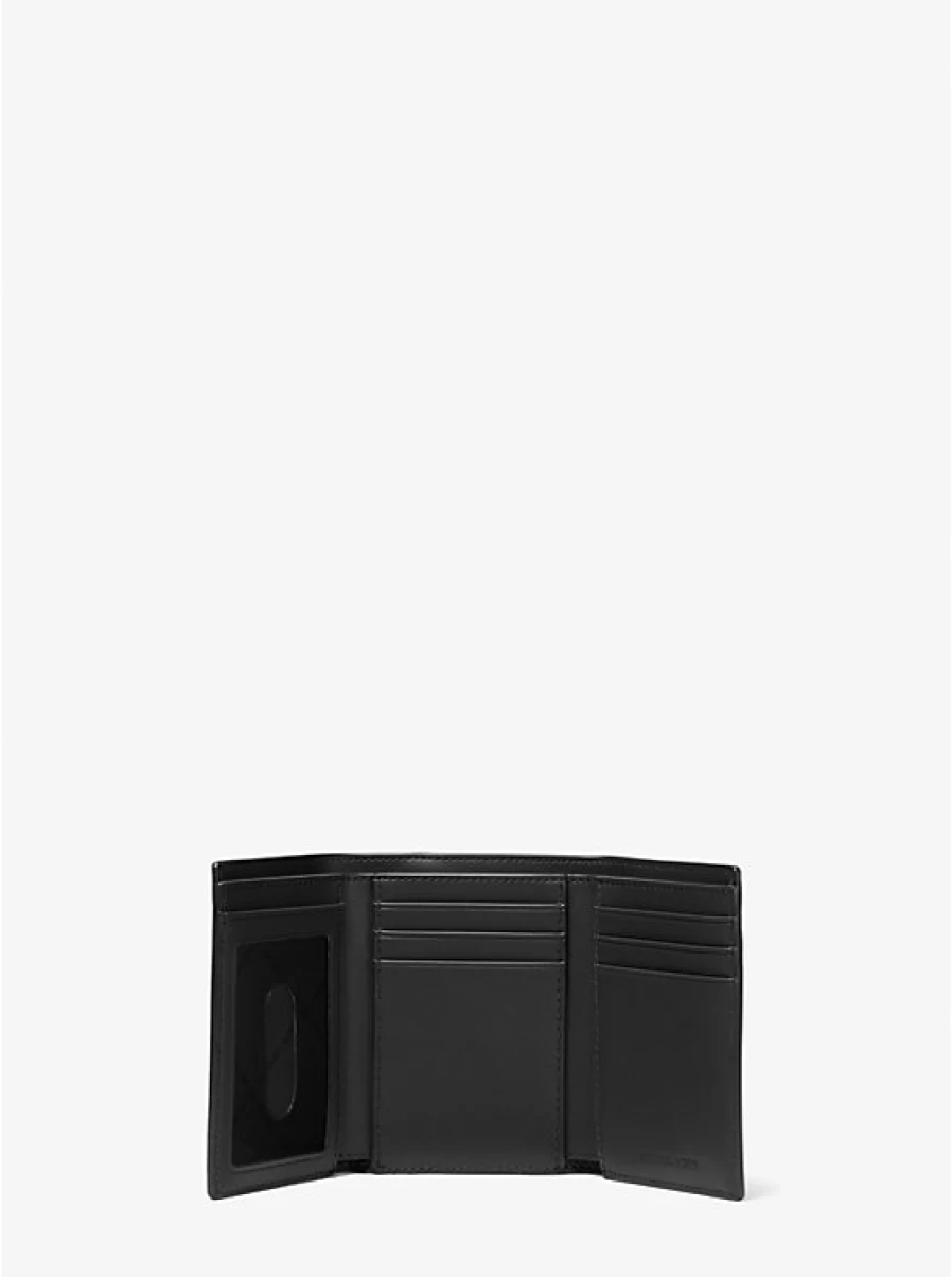 Michael Kors Hudson Men's Pebbled Leather Tri-Fold Wallet for Everyday Use