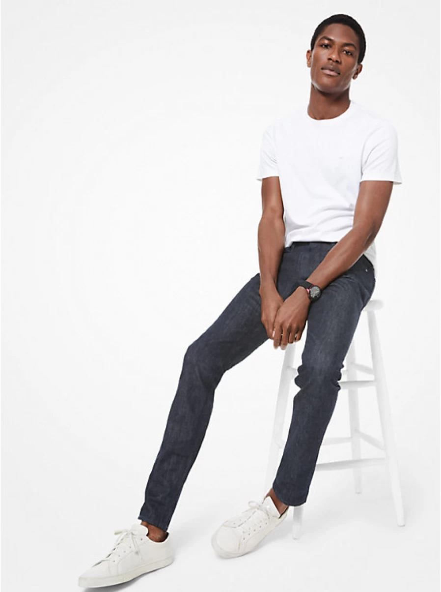Michael Kors Men's Stretch Cotton Fitted Parker Jeans