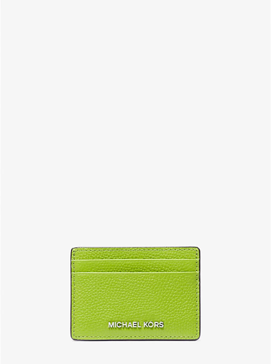Michael Kors Women's Genuine Grained Leather Card Holder Wallet