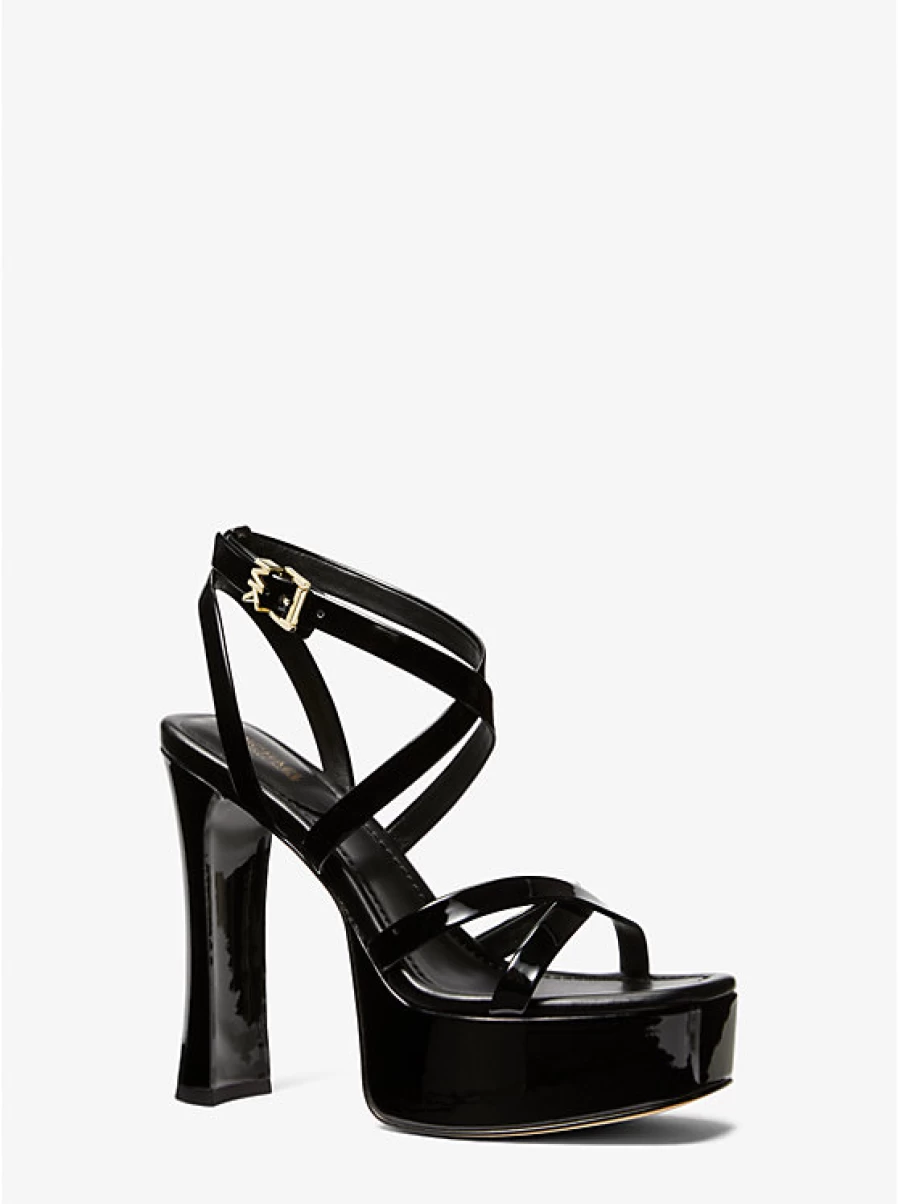 Michael Kors Women's Paola Sandals in Faux Patent Leather