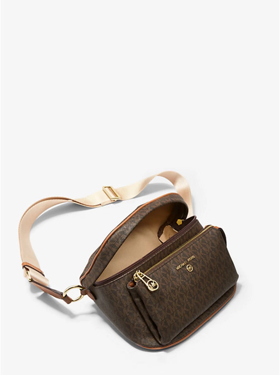 Michael Kors Women's Slater Logo Suspender Bag - Medium Size Crossbody Handbag for Women