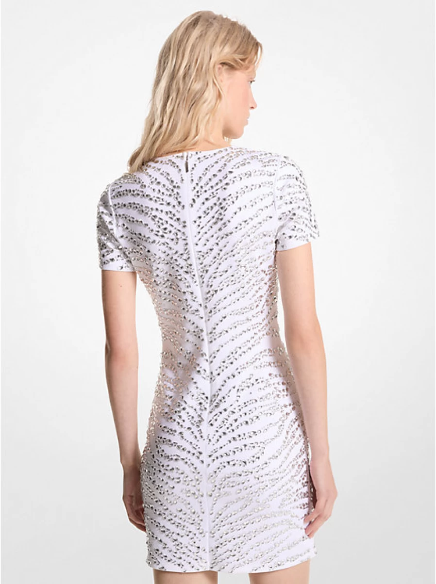 Michael Kors Women's Scuba Print Zebra & Floral Dress - Stretch Fit Fashion